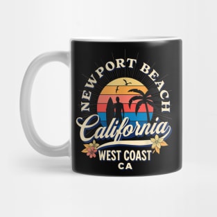 Newport Beach California Surf Summer Vacation Mug